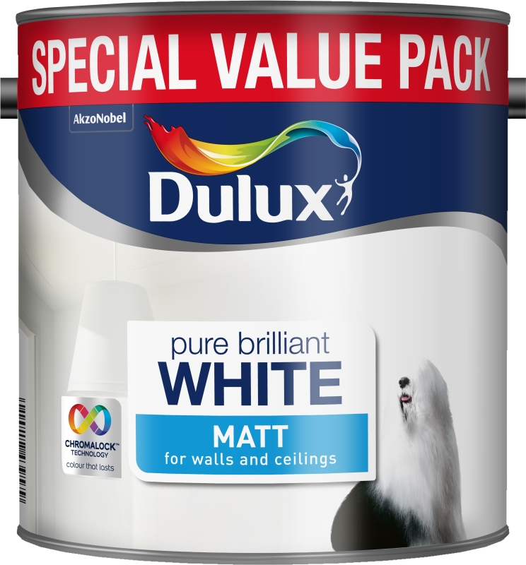 DULUX VINYL MATT PURE BRILLIANT WHITE 3L Timbermills