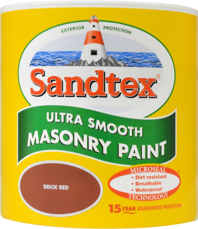 Sandtex Masonry Paint 1L Brick Red Timbermills