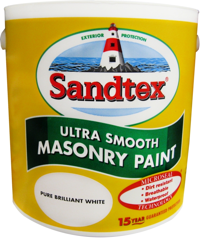 Sandtex Masonry Paint 2.5Ltr White Timbermills
