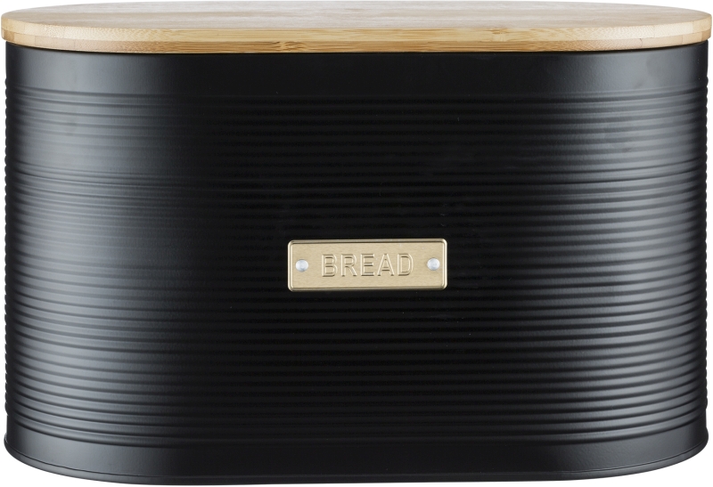 Typhoon Bread Bin Black Timbermills