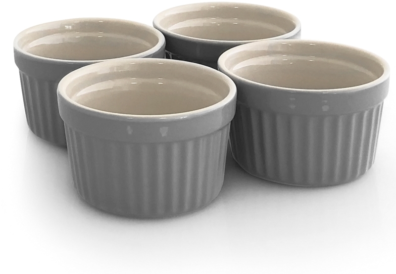 Set of 4 Ramekins 10cm Grey Timbermills