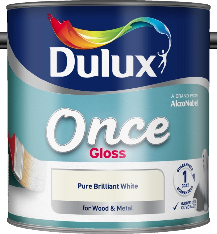 Dulux One Coat Gloss 2.5 Litres White Timbermills