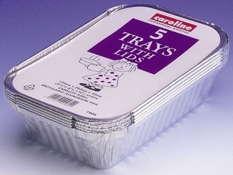 FOIL TRAYS WITH LIDS 5 PACK Timbermills