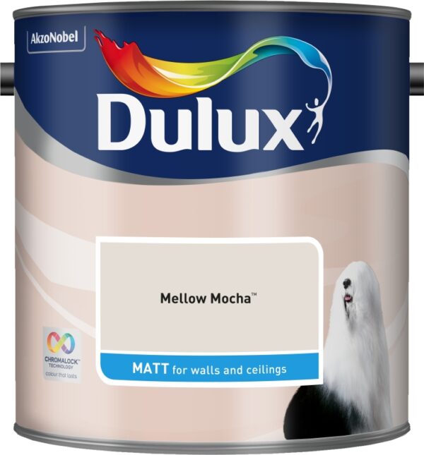 Dulux Mellow Mocha Matt Emulsion 2.5 Litres Timbermills