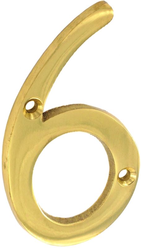 Brass Door Number 6 x 75mm - Timbermills