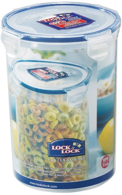 Lock Lock Round Container 1.8Ltr Timbermills
