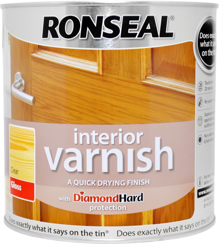 Ronseal Trade Clear Gloss Quick Dry Interior Varnish (2.5L